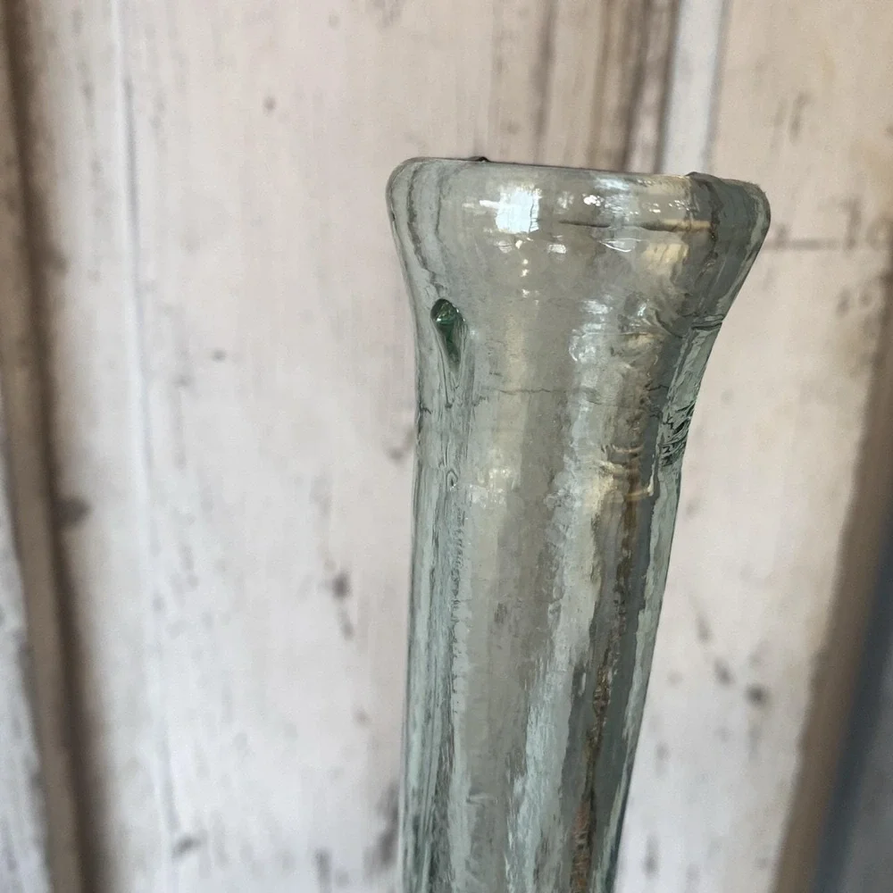 MCM‎ Rosenthal Netters Pale Green Blown Glass Flower Vase Made in Spain 16.5
